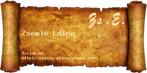 Zsemle Edina névjegykártya